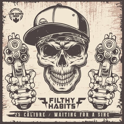 25 Calibre / Waiting For A Sine album by Filthy Habits - Drum and Bass Cover Art
