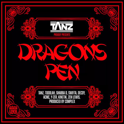 Dragons Pen album by Tanz, MC Shabba D & Y-Zer - Drum and Bass Cover Art