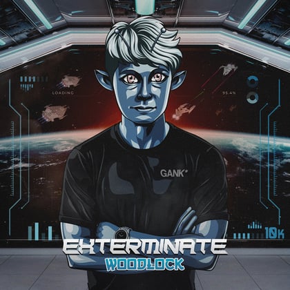 Exterminate album by Woodlock - Drum and Bass Cover Art