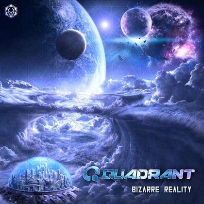 Bizarre Reality album by Quadrant & DEAD BATTERY - Drum and Bass Cover Art