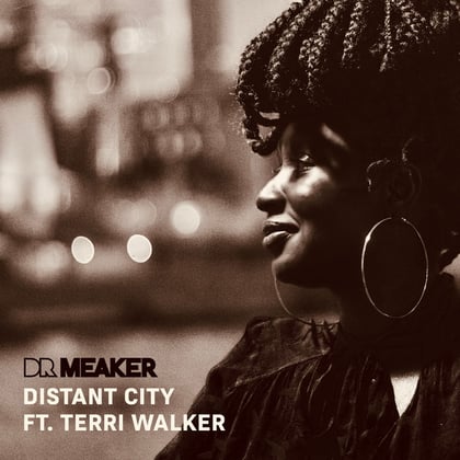 Distant City album by Dr Meaker & Terri Walker - Drum and Bass Cover Art