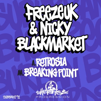 Restrosia / Breaking Point album by Nicky Blackmarket - Drum and Bass Cover Art