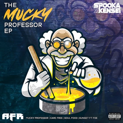 The Mucky Professor Ep album by Kensei - Drum and Bass Cover Art