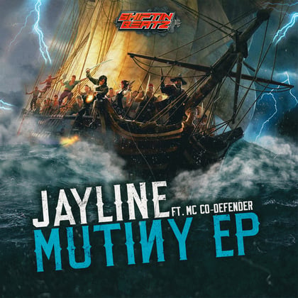 Mutiny album by Jayline - Drum and Bass Cover Art