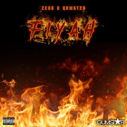 Fiyah Sprayout album by Gumster - Drum and Bass Cover Art