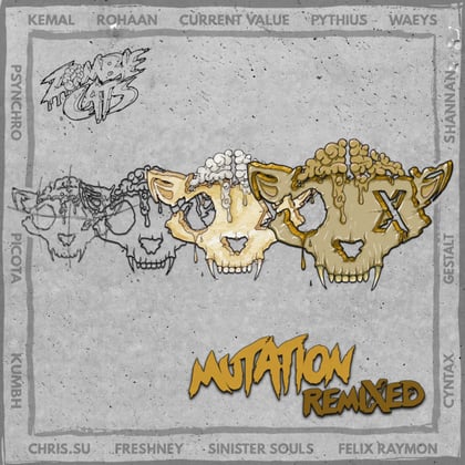 MUTATION REMIXED album by Zombie Cats - Drum and Bass Cover Art