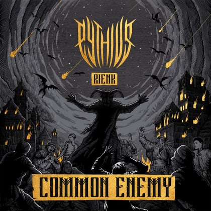 Common Enemy album by Pythius & RIENK - Drum and Bass Cover Art