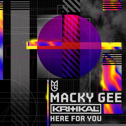 Here For You album by Macky Gee & KRITIKAL - Drum and Bass Cover Art