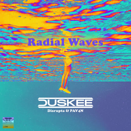 Radial Waves album by Duskee, Disrupta & PAV4N - Drum and Bass Cover Art