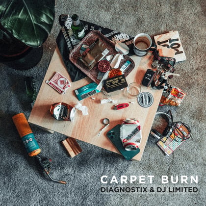Carpet Burn album by Diagnostix & DJ Limited - Drum and Bass Cover Art