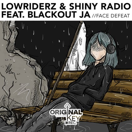 Face Defeat album by Lowriderz, Shiny Radio & Blackout JA - Drum and Bass Cover Art