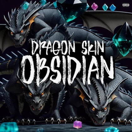Dragon skin obsidian album by Mr Traumatik & Frenzee - Drum and Bass Cover Art