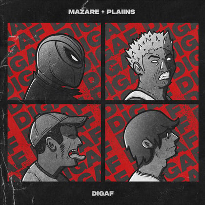DIGAF album by Mazare & PLAIINS - Drum and Bass Cover Art