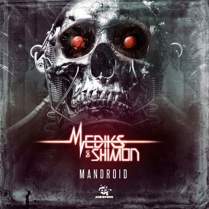 Mandroid album by Mediks & Shimon - Drum and Bass Cover Art