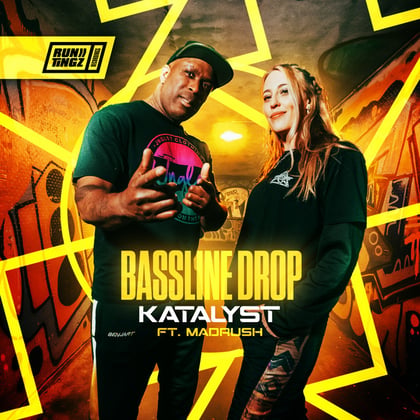 Bassline Drop album by Katalyst & Madrush MC - Drum and Bass Cover Art
