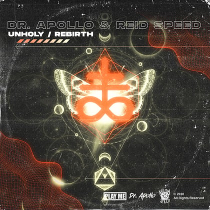Unholy / Rebirth album by Dr. Apollo & Reid Speed - Drum and Bass Cover Art