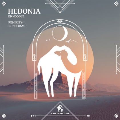 Hedonia album by Tengu, Ed Noodle, RoboCosmo & Cafe De Anatolia - Drum and Bass Cover Art
