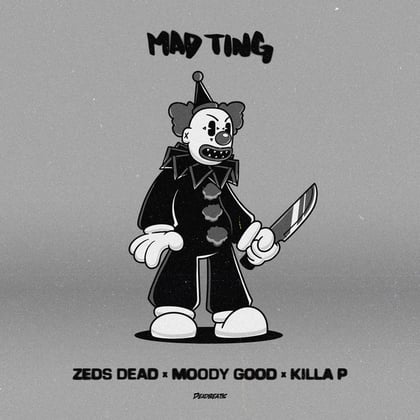 Mad Ting album by Kasra, Zeds Dead & Moody Good - Drum and Bass Cover Art
