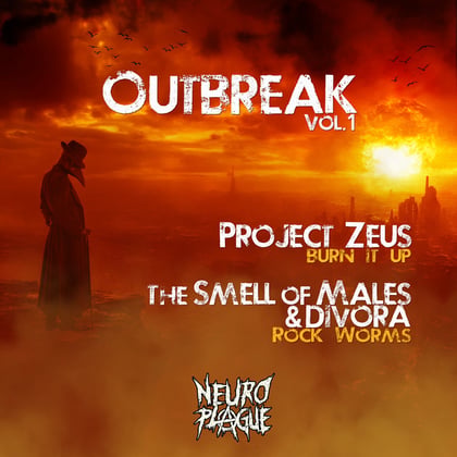 Outbreak, Vol. 1 album by Project Zeus, The Smell of Males & Divora - Drum and Bass Cover Art