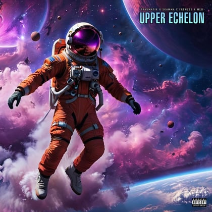 Upper echelon album by Mr Traumatik, Frenzee & Skamma - Drum and Bass Cover Art