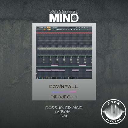 Down Fall album by Corrupted Mind - Drum and Bass Cover Art