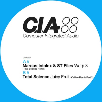 Warp 3 (Total Science Remix) / Juicy Fruit (Calibre Remix Part 2) album by Marcus Intalex, Total Science & ST Files - Drum and Bass Cover Art