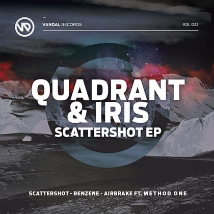 Scattershot EP album by Quadrant & DEAD BATTERY - Drum and Bass Cover Art