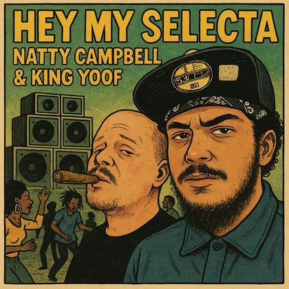 Hey My Selecta album by King Yoof - Drum and Bass Cover Art