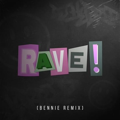 RAVE! (Bennie Remix) album by DJ Hybrid & Bennie - Drum and Bass Cover Art