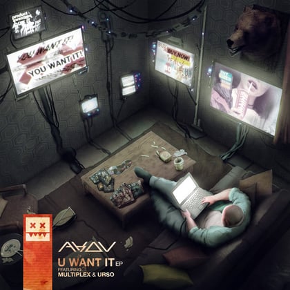 U WANT IT album by AKOV - Drum and Bass Cover Art