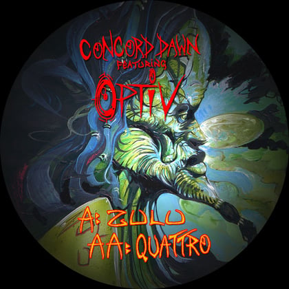Zulu / Quattro album by Concord Dawn & Optiv - Drum and Bass Cover Art