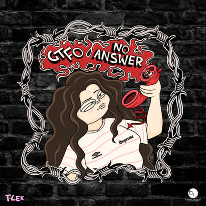 GTFO/No Answer album by T-Lex - Drum and Bass Cover Art