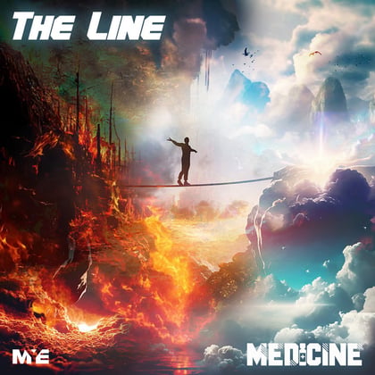 The Line LP album by Medicine - Drum and Bass Cover Art