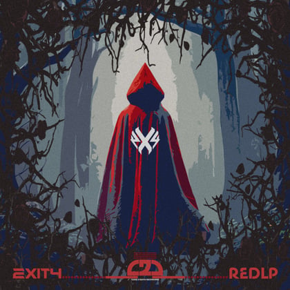 Red LP album by Exit4 - Drum and Bass Cover Art