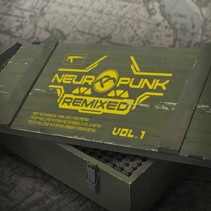 Neuropunk Remixed Vol.1 album by Teddy Killerz, Gydra & Mizo - Drum and Bass Cover Art