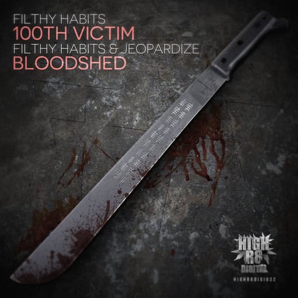 100th Victim / Bloodshed album by Jayline, Filthy Habits & Jeopardize - Drum and Bass Cover Art