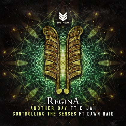Another Day / Controlling The Senses album by K Jah, Dawn Raid & Regina - Drum and Bass Cover Art