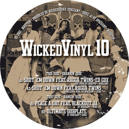 WickedVinyl10 album by Wickedsquad - Drum and Bass Cover Art