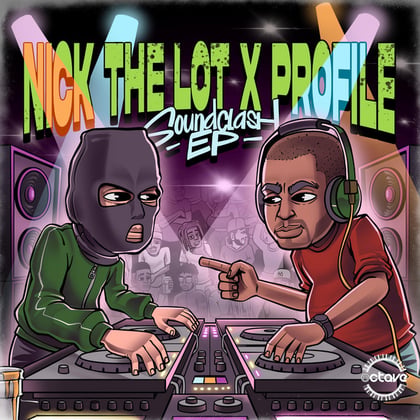 Soundclash EP album by Nick The Lot & Profile - Drum and Bass Cover Art