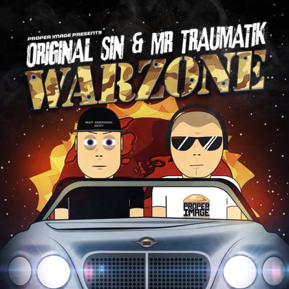 Warzone album by Original Sin & Mr Traumatik - Drum and Bass Cover Art