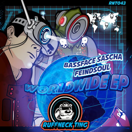Worldwide album by Bassface Sascha & Feindsoul - Drum and Bass Cover Art