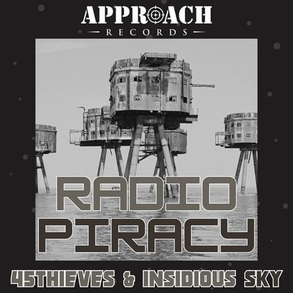 Radio Piracy album by 45Thieves - Drum and Bass Cover Art