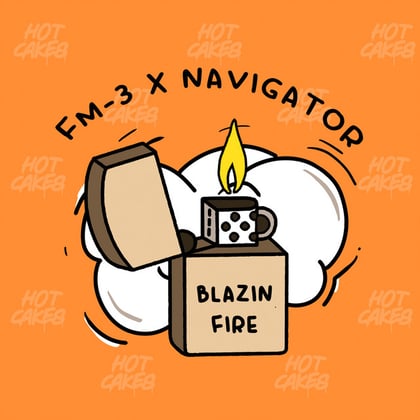 Blazin Fire album by Navigator & FM-3 - Drum and Bass Cover Art