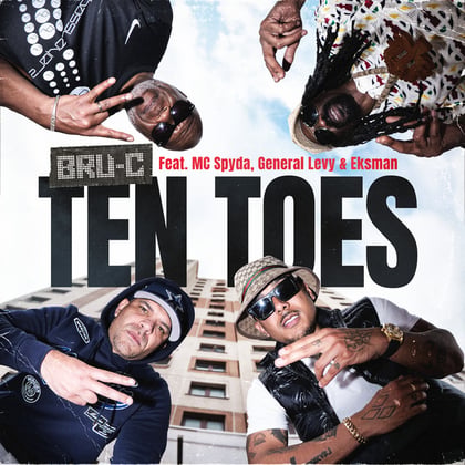 Ten Toes (Feat. MC Spyda, General Levy & Eksman) album by Bru-C, MC Spyda & General Levy - Drum and Bass Cover Art