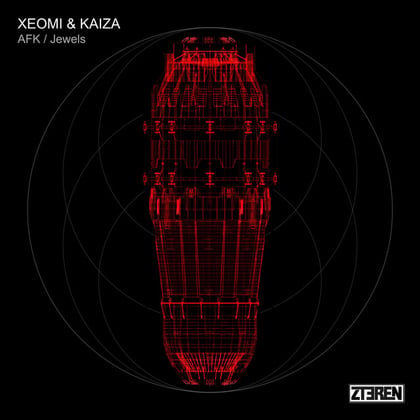 AFK / Jewels album by Kaiza - Drum and Bass Cover Art