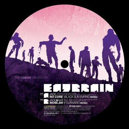 No Cure - Black Sun Empire Remix / Moblaw - Fourward Remix album by Jade Venom - Drum and Bass Cover Art