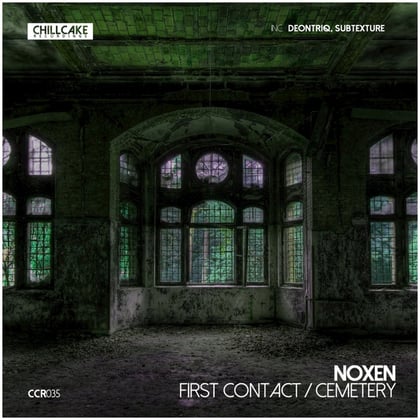 First Contact / Cemetery album by Noxen - Drum and Bass Cover Art