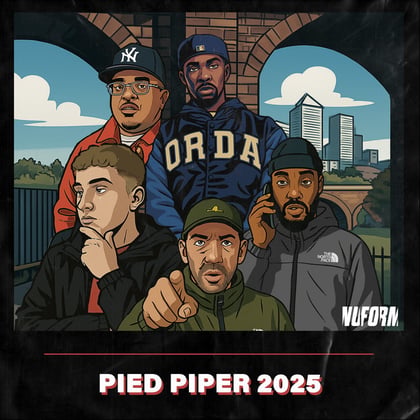Pied Piper 2025 album by Jamezy - Drum and Bass Cover Art