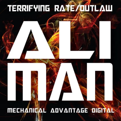 Terrifying Rate / Outlaw album by Aliman - Drum and Bass Cover Art