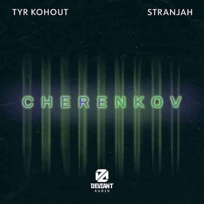 Cherenkov album by Tyr Kohout & STRANJAH - Drum and Bass Cover Art